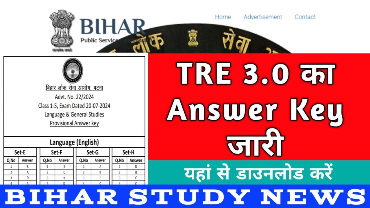 BPSC TRE 3 Answer Key 2024