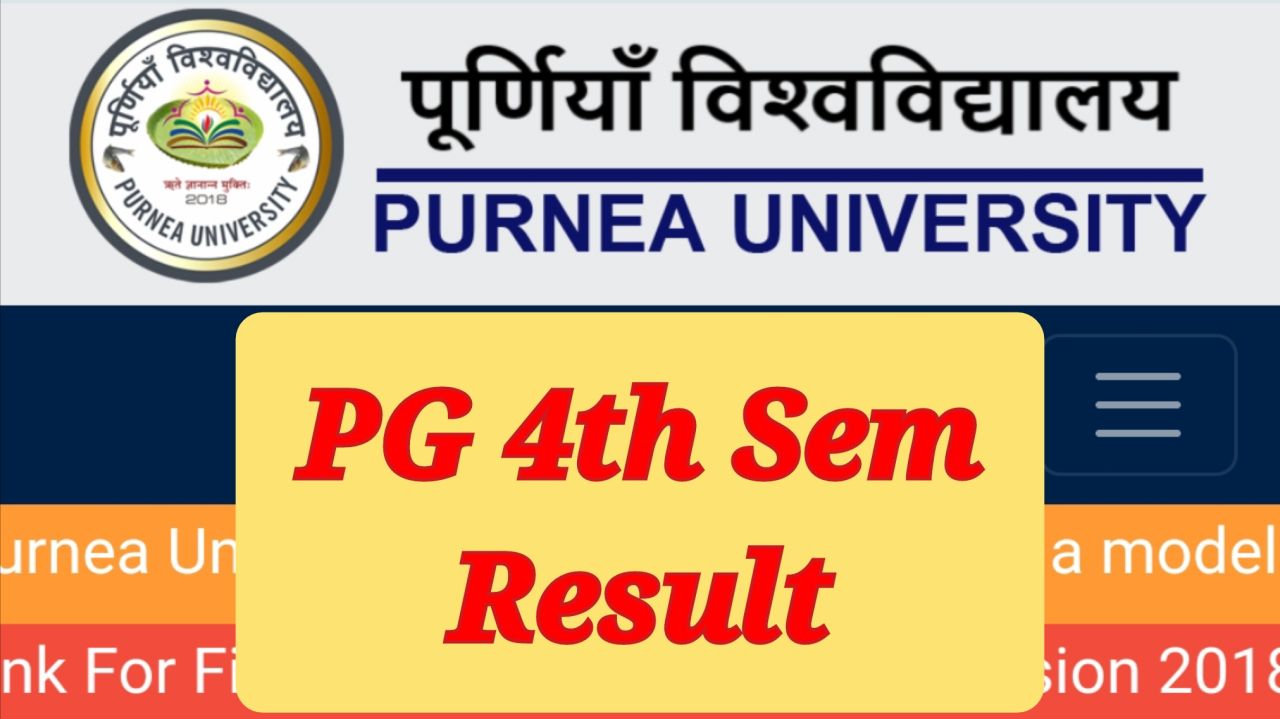 Purnea University PG 4th Sem Result 2024