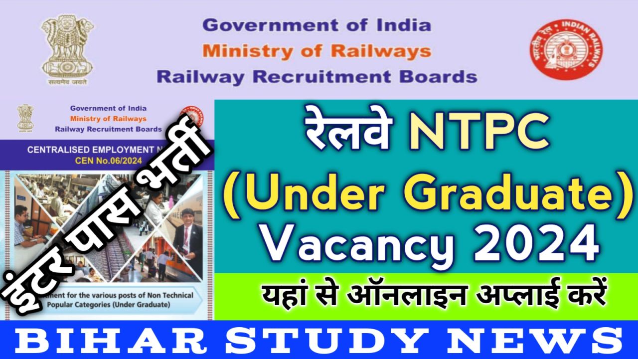 Railway RRB NTPC Inter Level Recruitment 2024