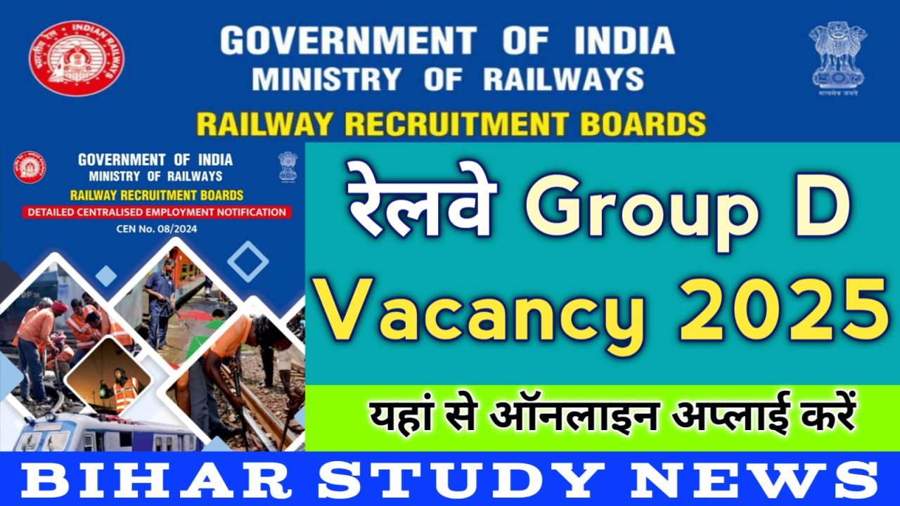 Railway RRC Group D Vacancy Online Apply 2025