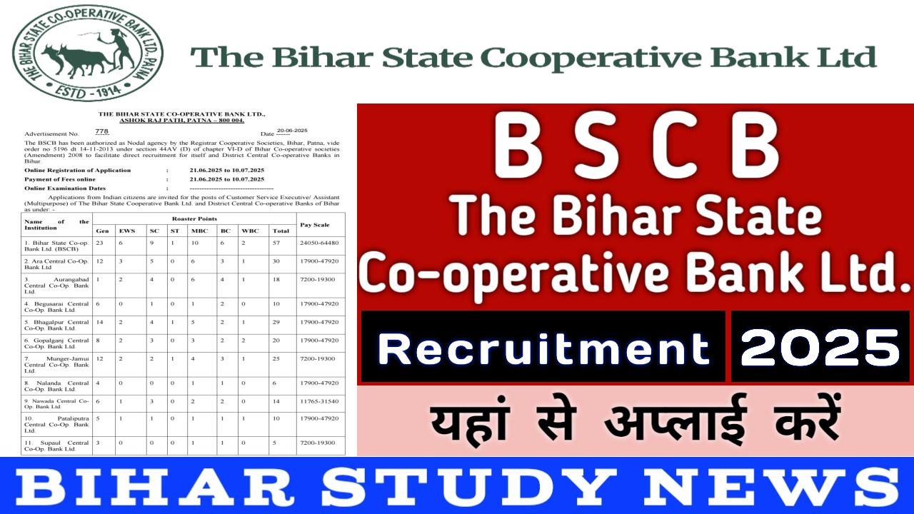 Bihar State Co-operative Bank Clerk Recruitment 2025