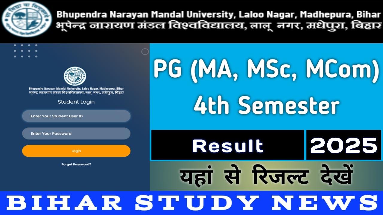 BNMU Madhepura PG 4th Sem Result 2025