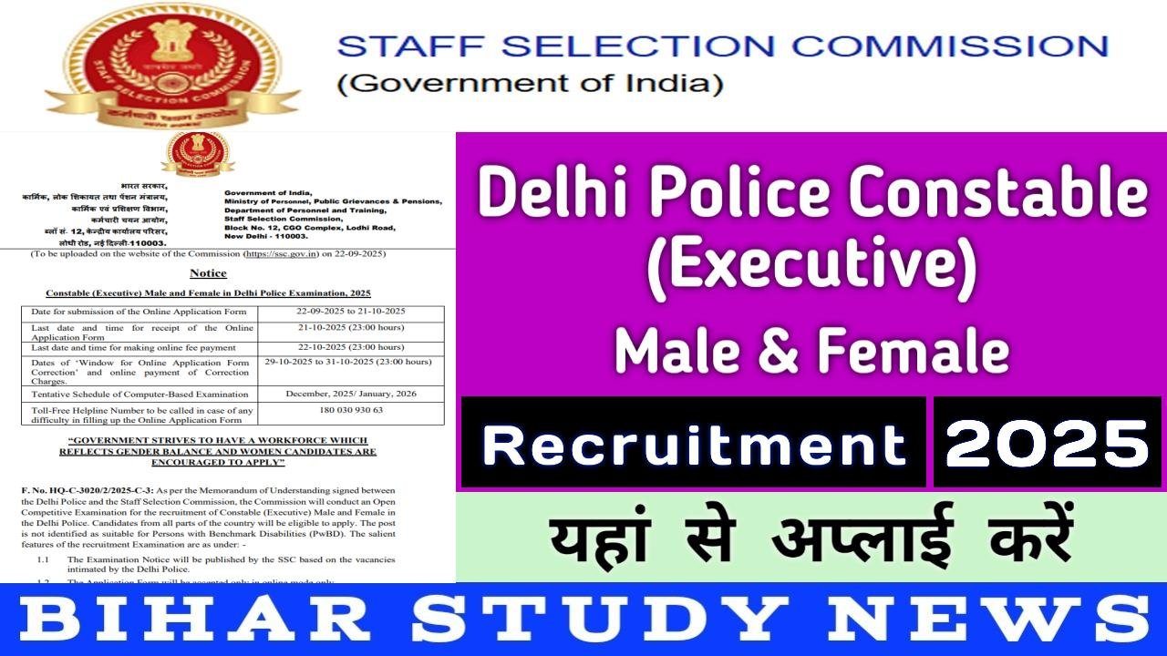 Delhi Police Constable Recruitment 2025