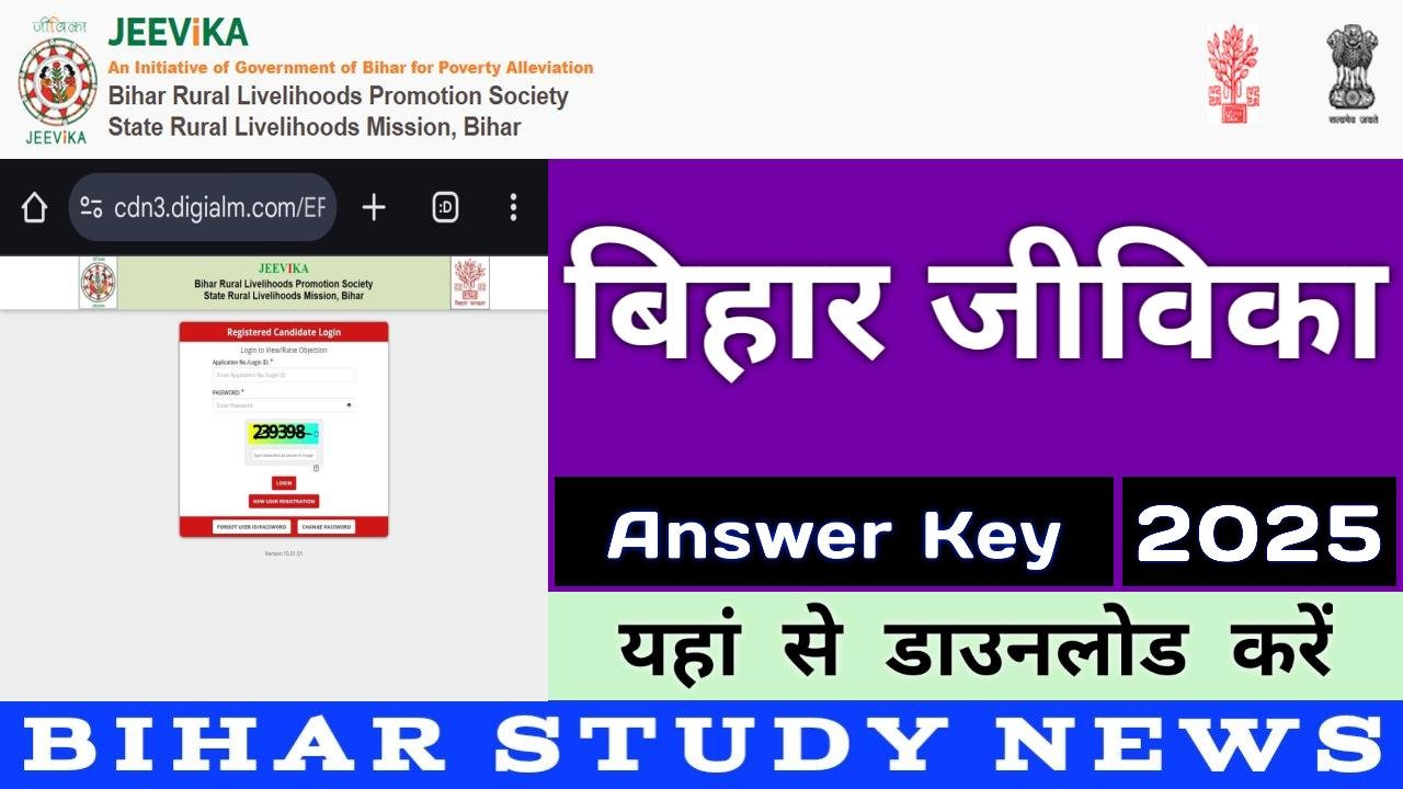 Bihar Jeevika Answer Key 2025