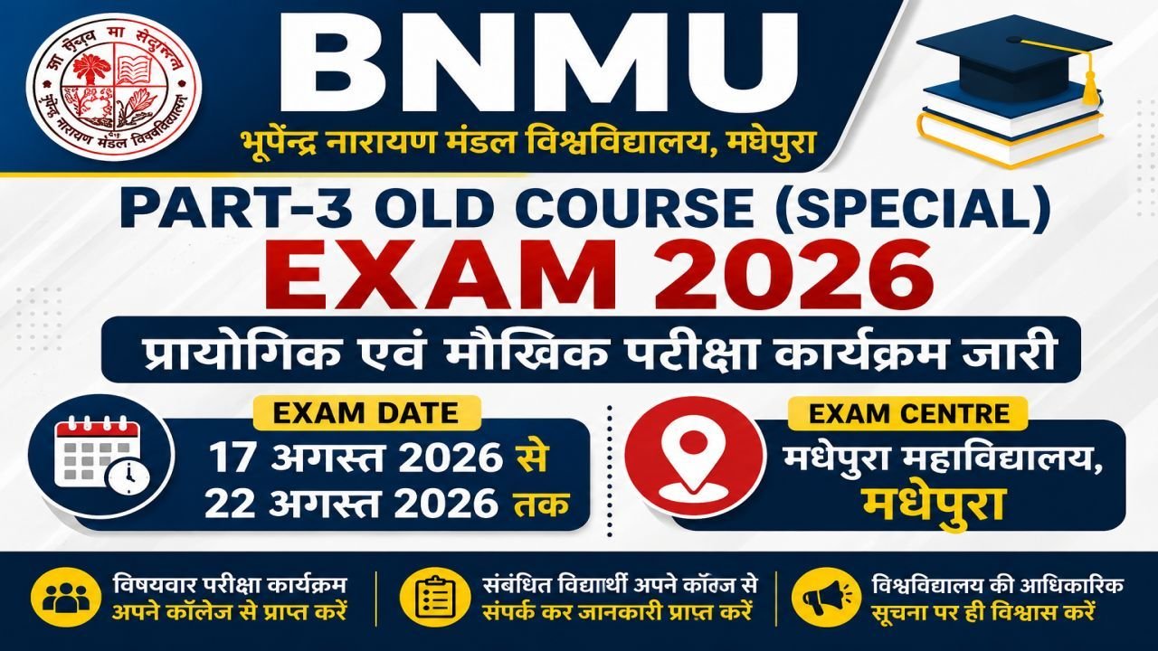 BNMU Part-3 Old Course Special Exam 2026