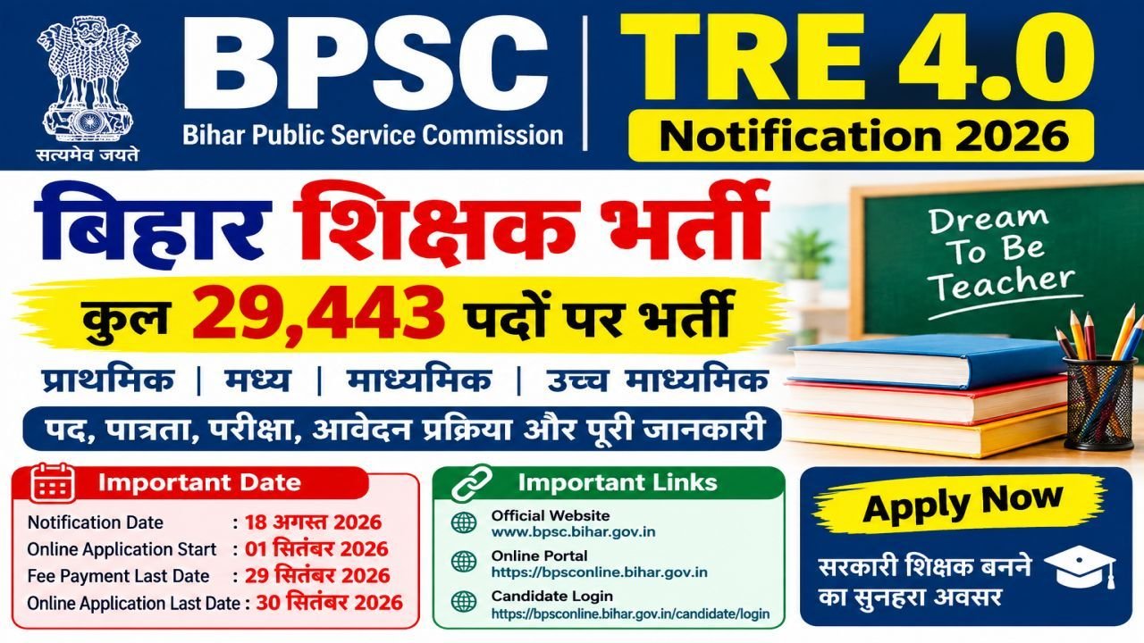 BPSC TRE 4.0 Notification 2026