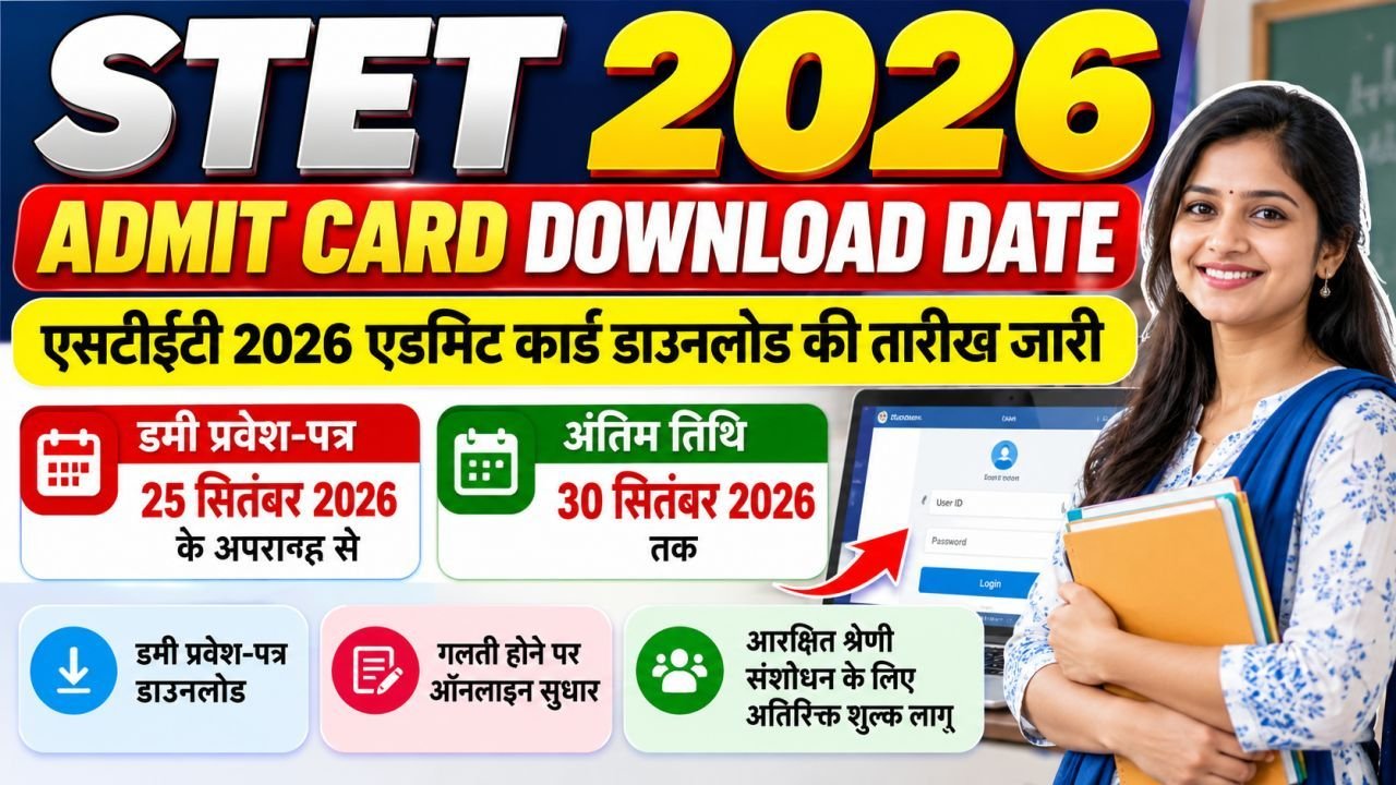 STET 2026 Dummy Admit Card Download Date Released