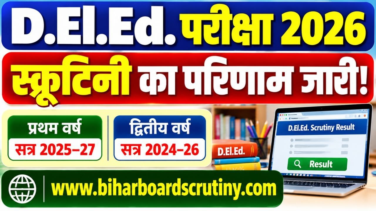 Bihar D.El.Ed Scrutiny Result 2026 Released