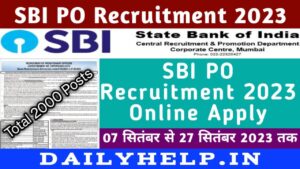 SBI PO Recruitment 2023 Online Apply